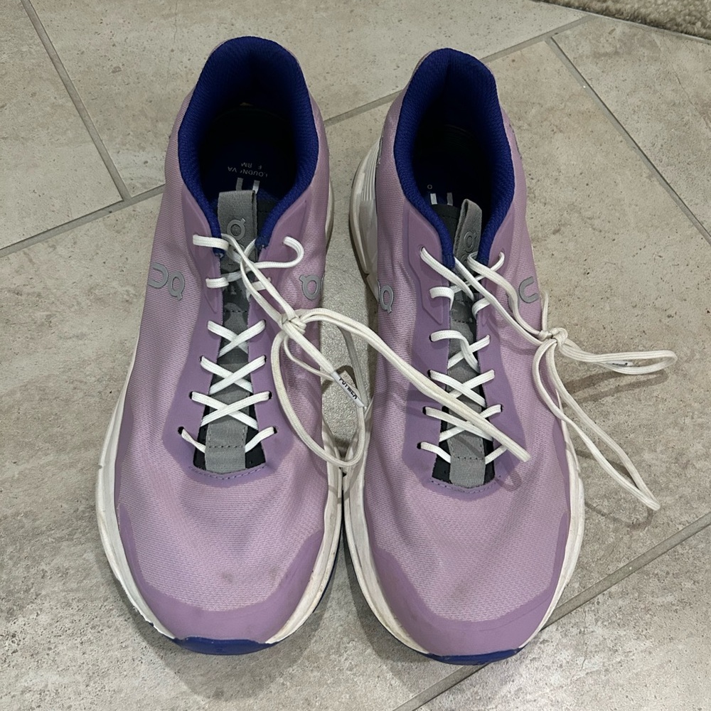 On Running Lavender Women's Athletic Sneakers with White Laces